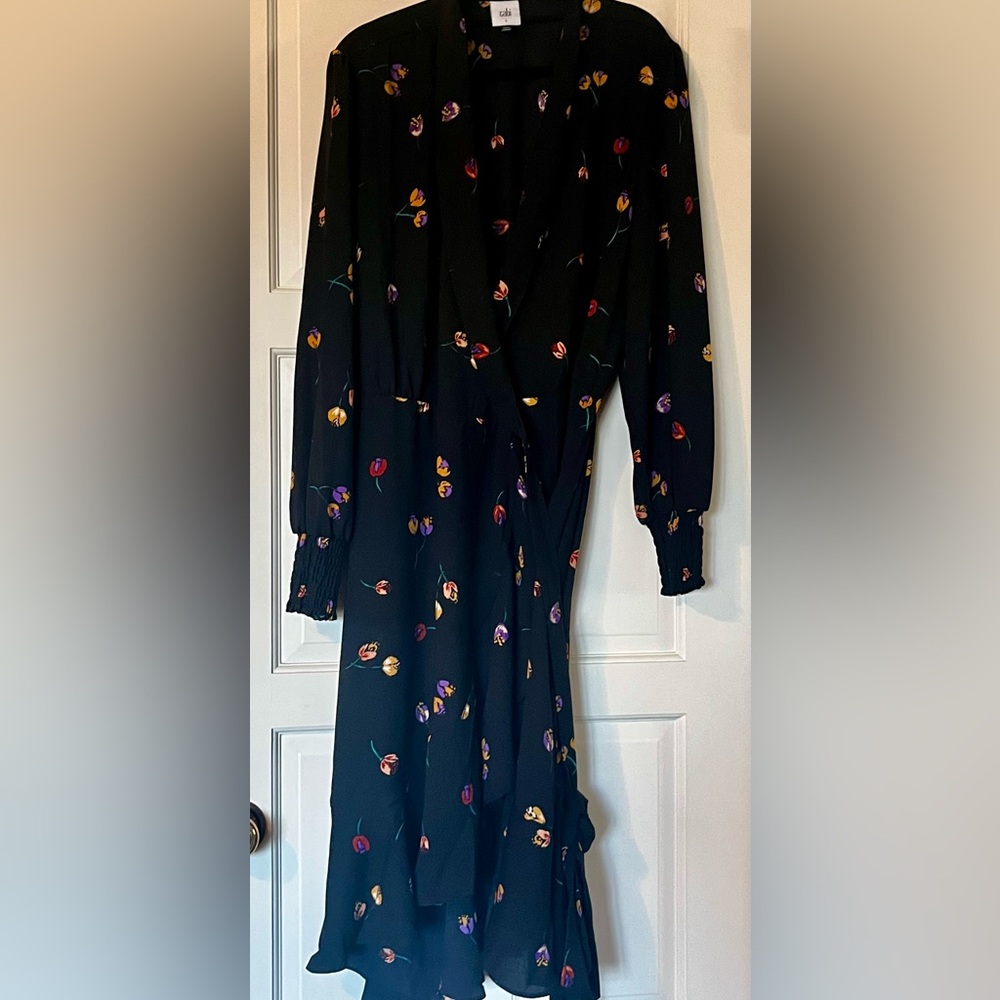 CaBI wrap floral dress